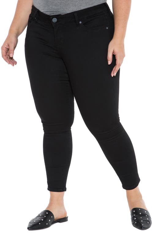 SLINK Jeans High Waist Ankle Skinny Jeans in Black 