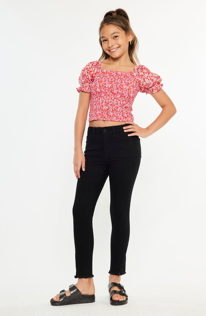 KanCan Rachell High Rise Ankle Skinny Jeans, Alternate, color, Black