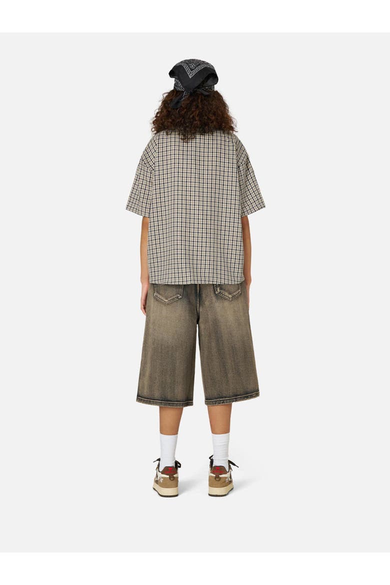 Plaid Embroidery Shirt, Alternate, color, Black