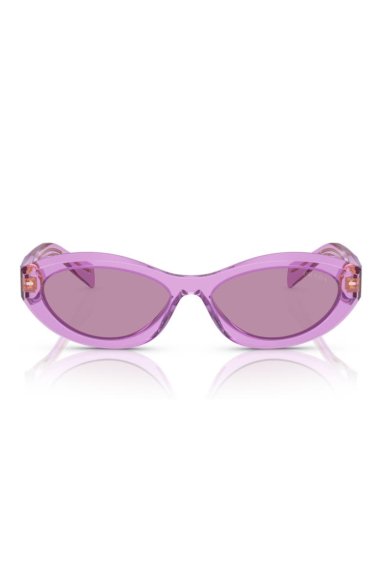55mm Irregular Sunglasses, Main, color, VIOLET