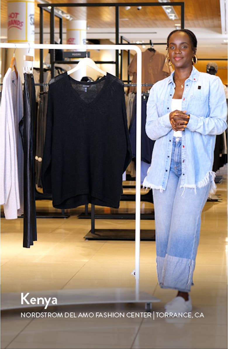 V-Neck Organic Cotton Pullover Sweater, sales video thumbnail