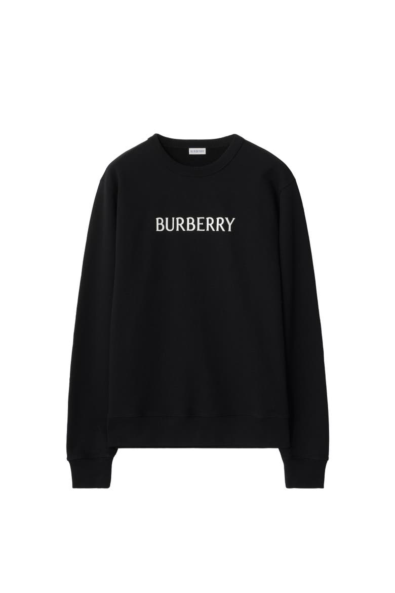 Logo Cotton Sweatshirt, Alternate, color, Black