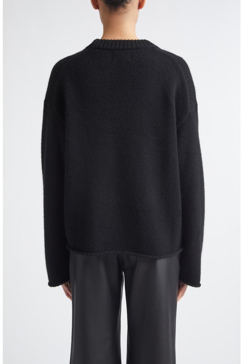 Derry Cashmere U-Neck Sweater, Alternate, color, BLACK