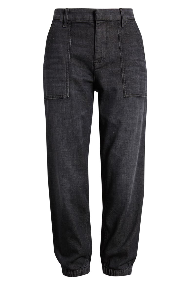 Utility Denim Joggers, Alternate, color, WASHED BLACK