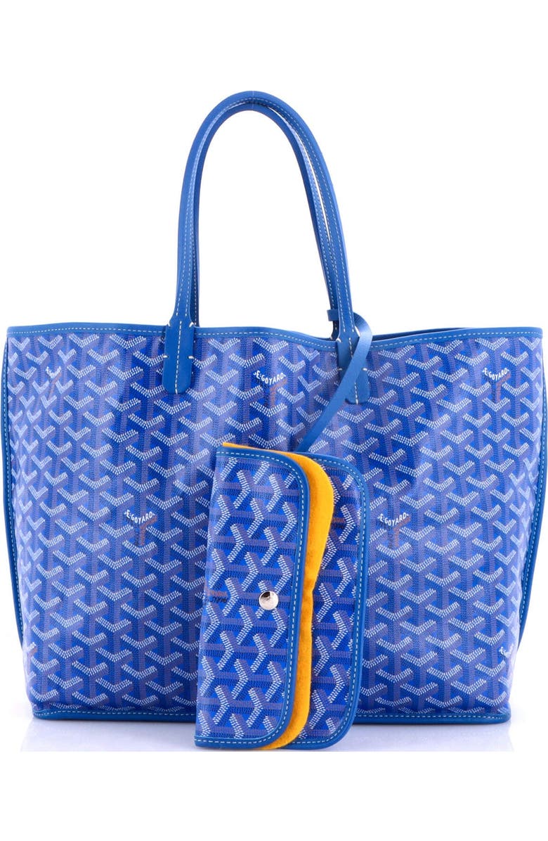 Pre-Owned Goyard Anjou Reversible Tote Coated Canvas PM, Alternate, color, Blue