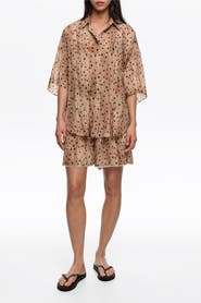 Bimba y Lola Dots Pleated Bermuda Shorts