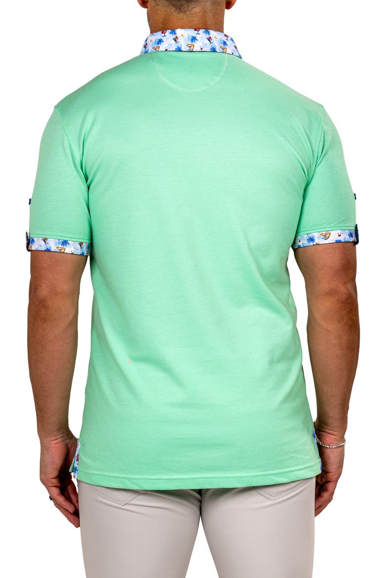 Newton Marthyr0020 Green Button-Down Piqué Polo, Alternate, color, GREEN