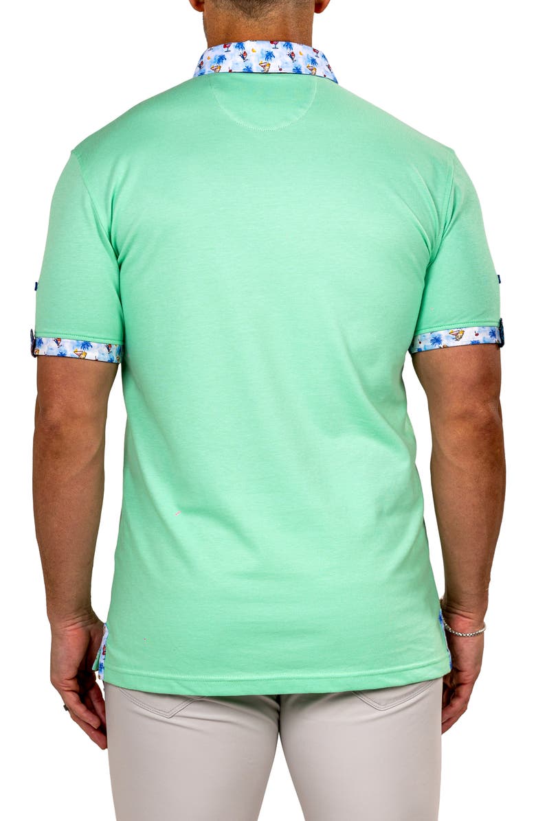 Maceoo Newton Marthyr0020 Green Button-Down Piqué Polo, Alternate, color, Green