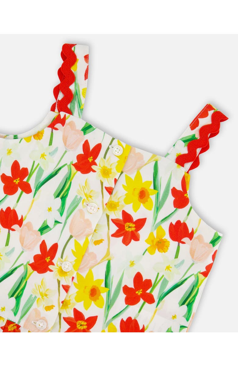 Deux par Deux Sleeveless Viscose Daffodil Top, Alternate, color, White Printed Daffodils
