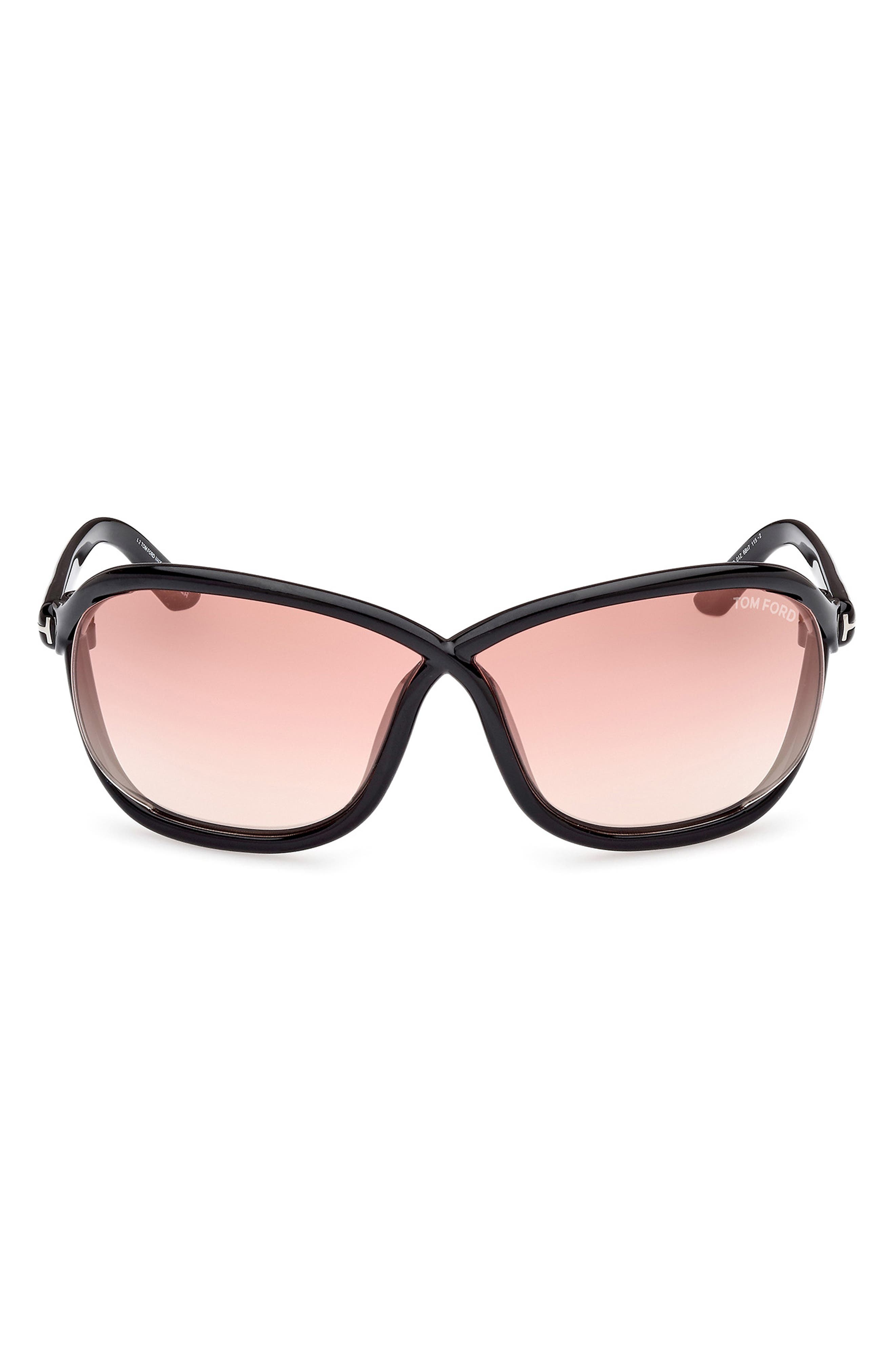 TOM FORD 68mm Gradient Square Sunglasses