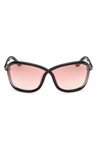 TOM FORD 68mm Gradient Square Sunglasses