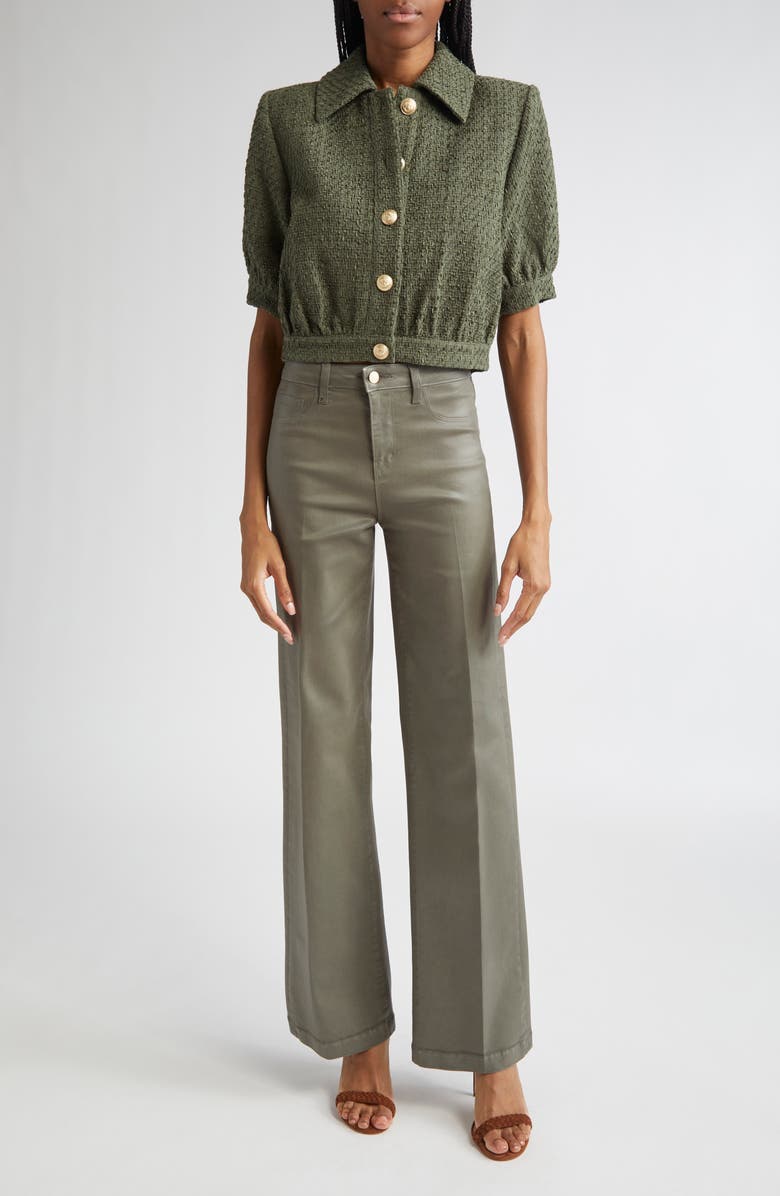Cove Short Sleeve Tweed Crop Jacket