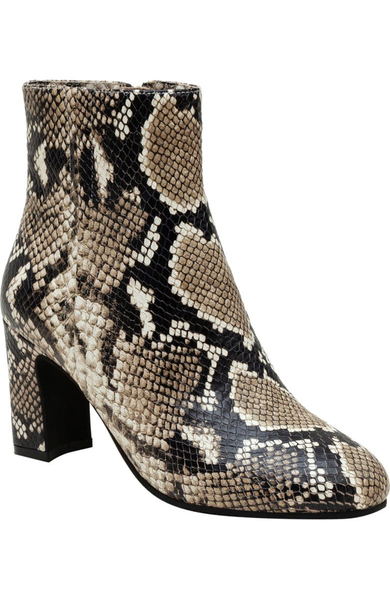 Linea Paolo Wylda 2 Snakeskin Embossed Bootie, Main, color, Natural