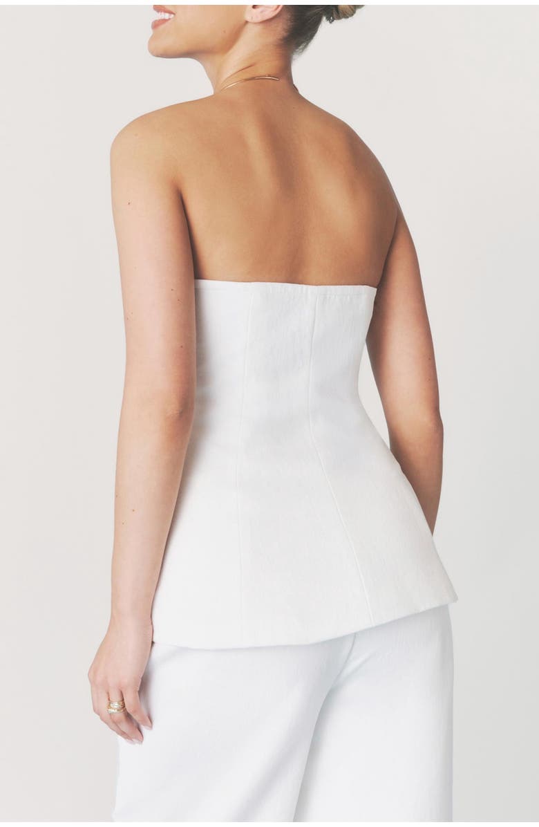 Six Stories Verity Tailored Bandeau Longline Top, Alternate, color, White