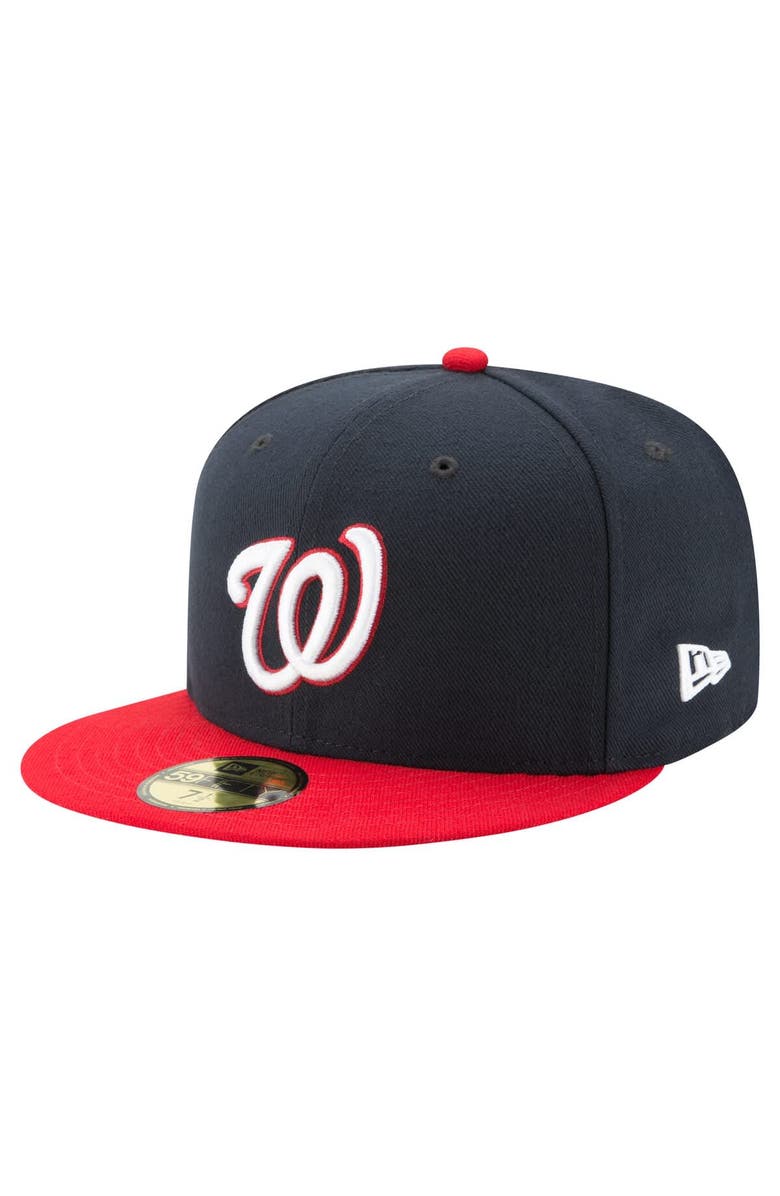 New Era Men's New Era Navy/Red Washington Nationals 20th Anniversary 59FIFTY Fitted Hat, Alternate, color, Navy