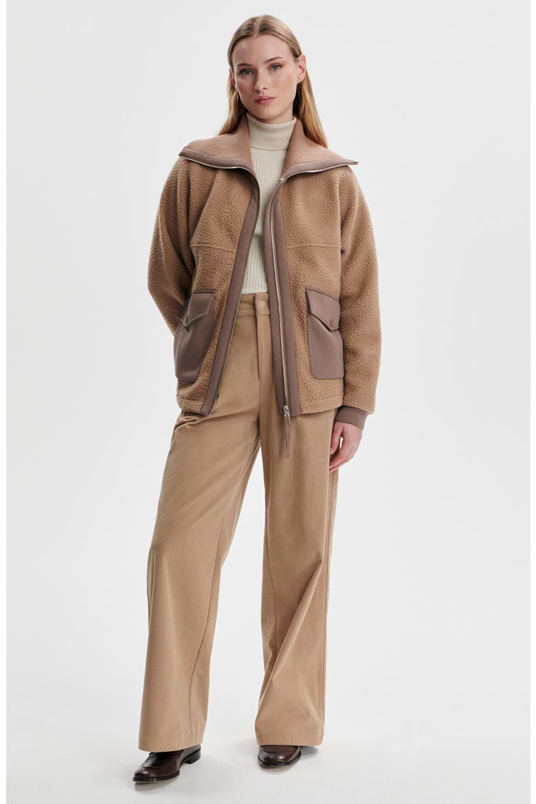 Eleanor High Pile Fleece Jacket, Alternate, color, CHANTERELLE