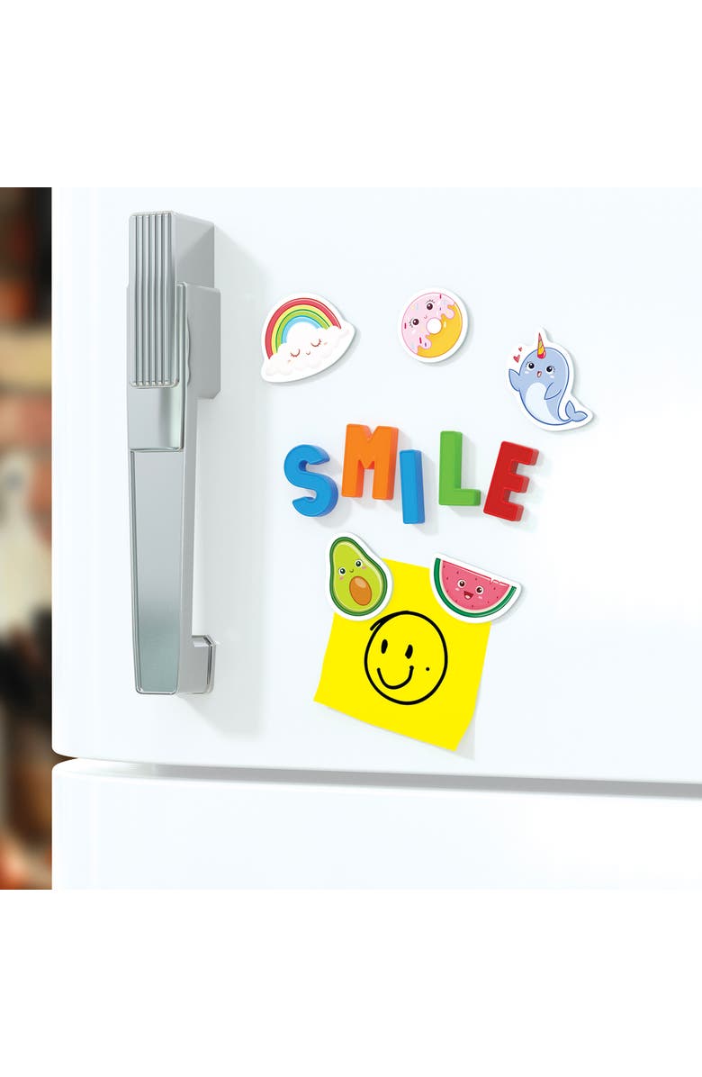 Quercetti Play Montessori Abc & 123 Magnets 106 Piece Letters & Numbers, Alternate, color, Multicolored