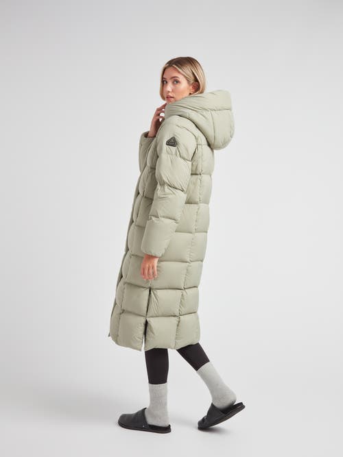 Jack1t Cloud Ultra Long Puffer Down Coat In Green