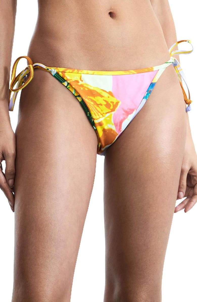Desigual Side Tie Bikini Bottoms, Main, color, Multi
