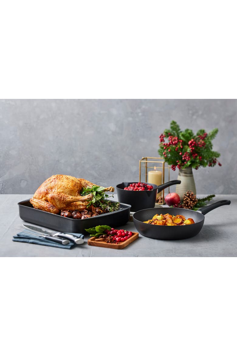 Classic 13.5" x 8.75" Roasting Pan, 3.25 Qt., Alternate, color, Black