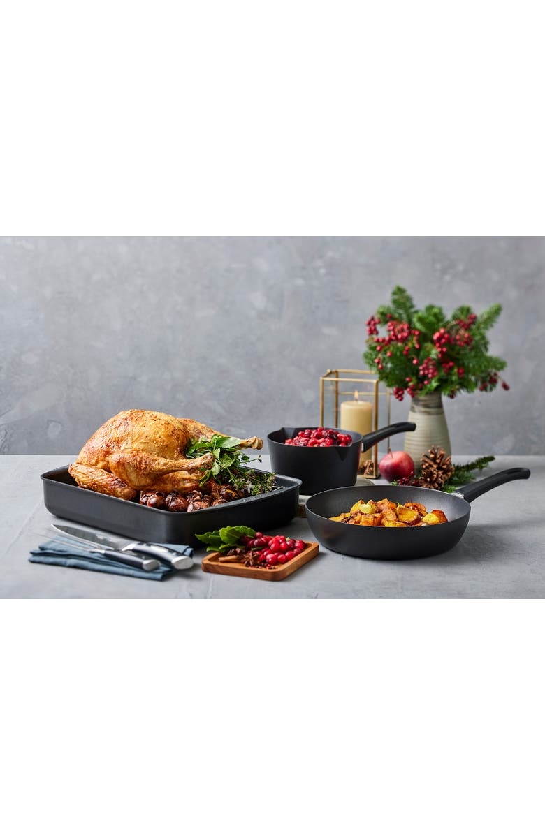 Scanpan Classic 13.5" x 8.75" Roasting Pan, 3.25 Qt., Alternate, color, Black