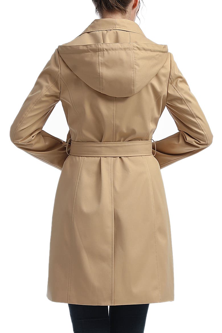 Elsa  Hooded Trench Coat, Alternate, color, Tan