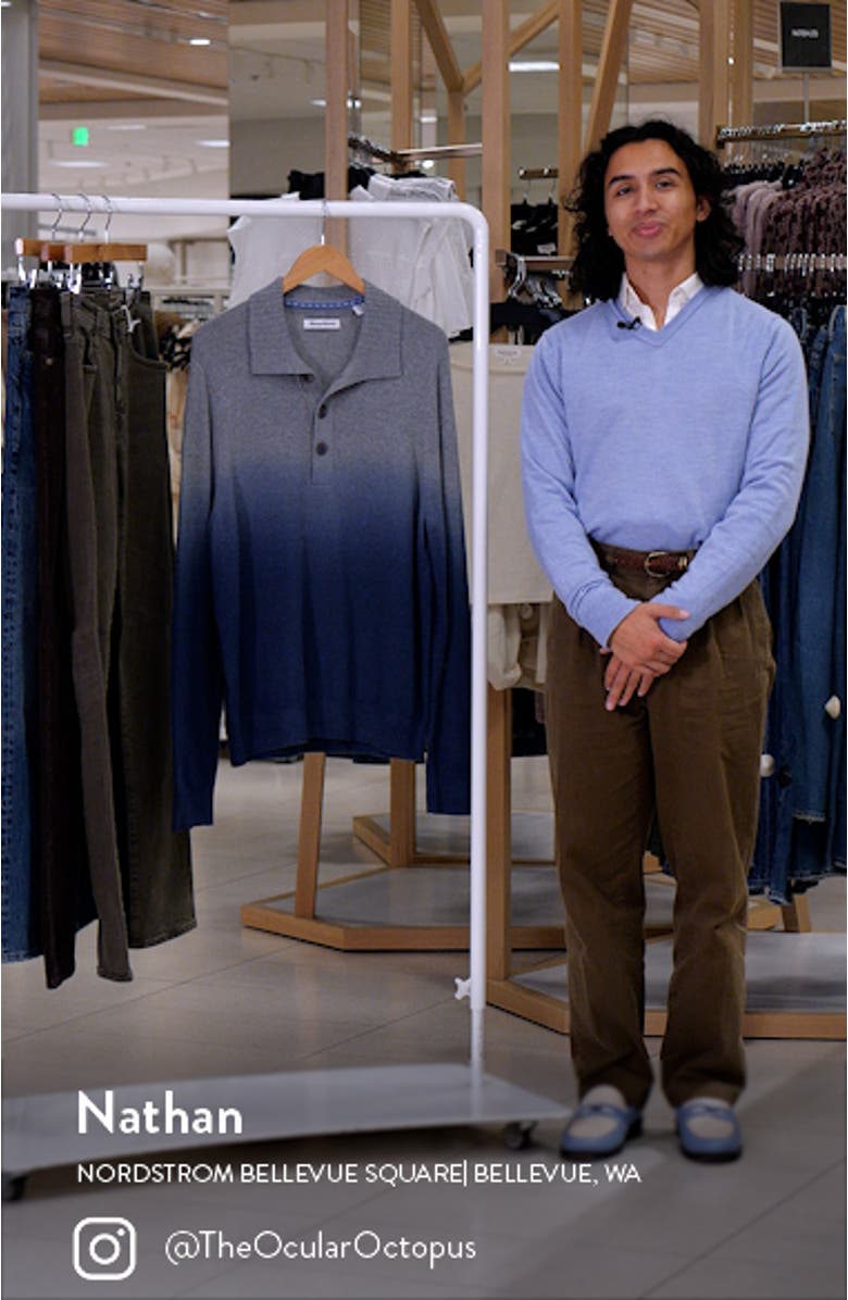 Ombré Dip Dye Polo Sweater, sales video thumbnail