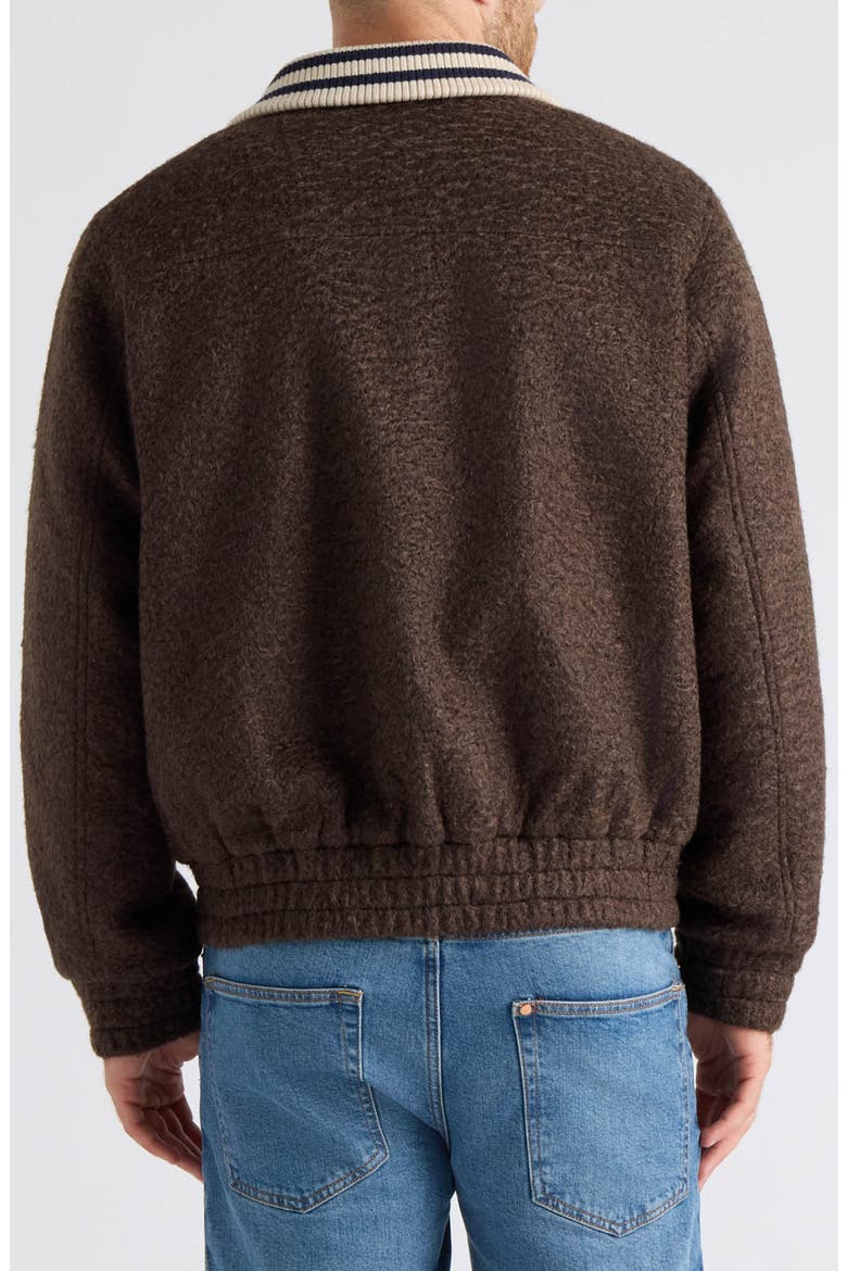 Cambie Boucl9 Varsity Jacket, Alternate, color, COFFEE BEAN
