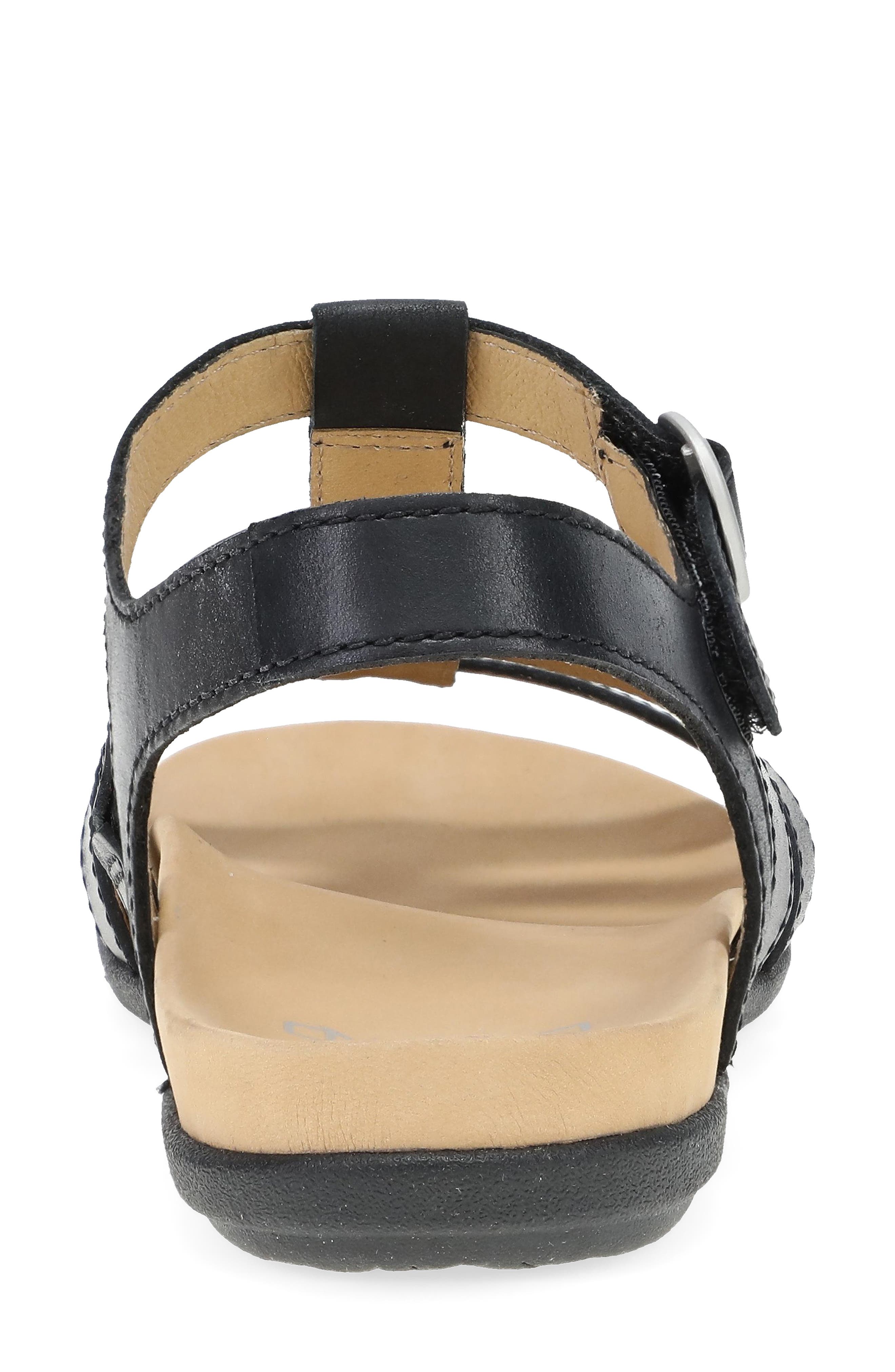 Dansko Janice Ankle Strap Sandal, Alternate, color, Black Calf