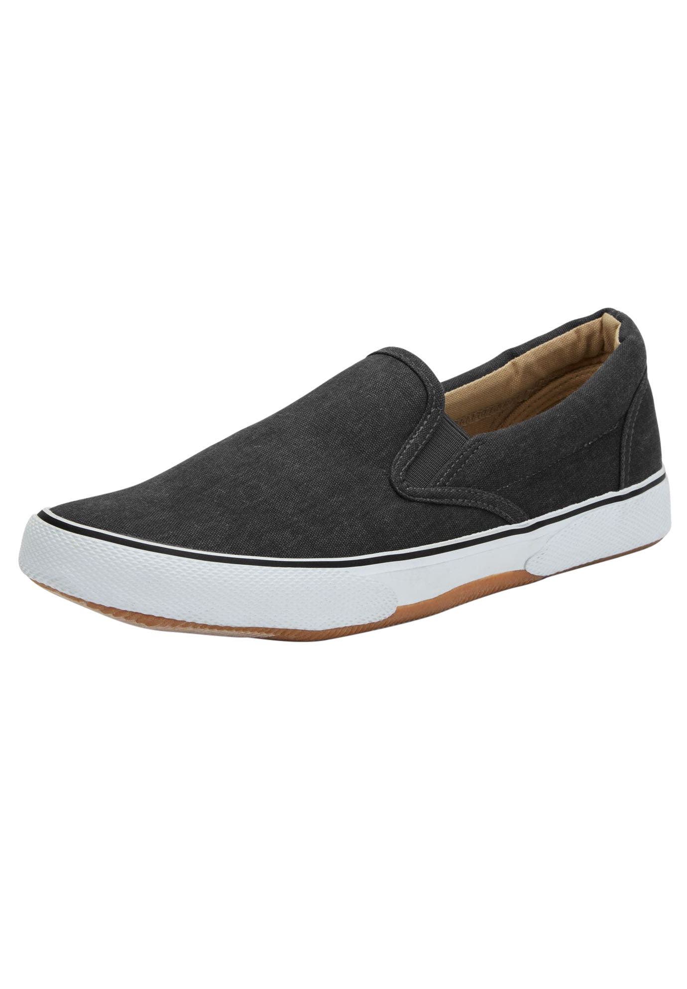 KingSize Canvas Slip-On Shoes, Main, color, Black