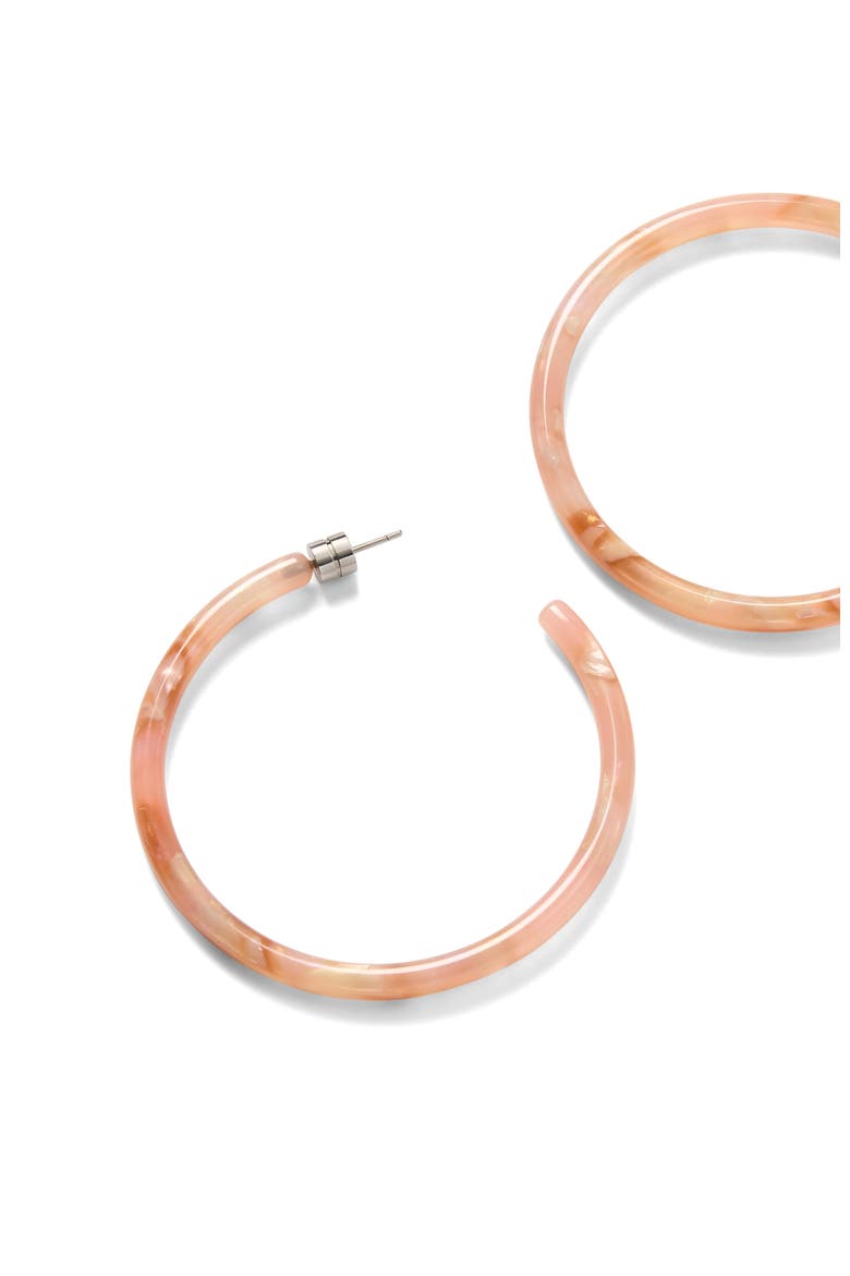 Large Hoops, Alternate, color, Blossom