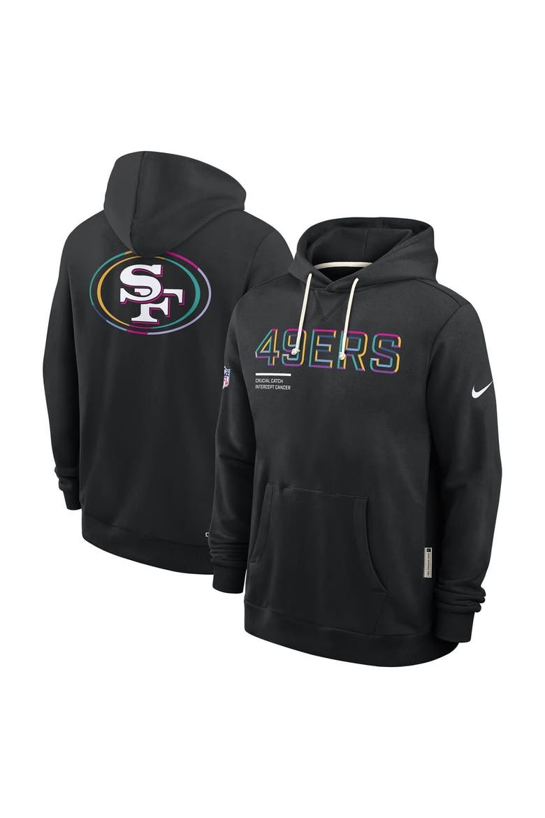 Men's Nike Black San Francisco 49ers 2025 NFL Crucial Catch Sideline Standard Issue Dri-FIT Hoodie, Alternate, color, Black