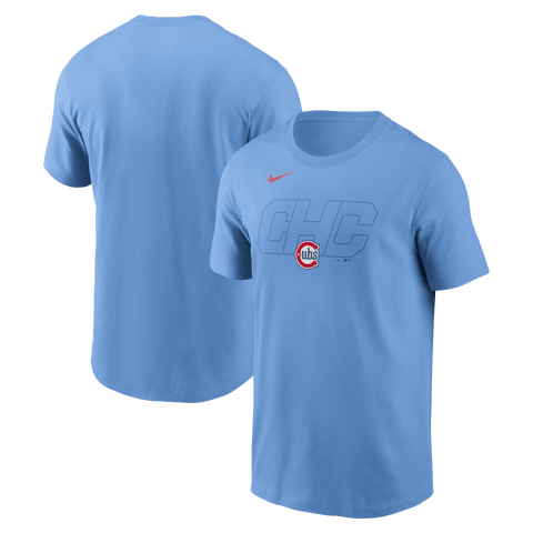 Men's Nike  Light Blue Chicago Cubs Alternate Logo T-Shirt
