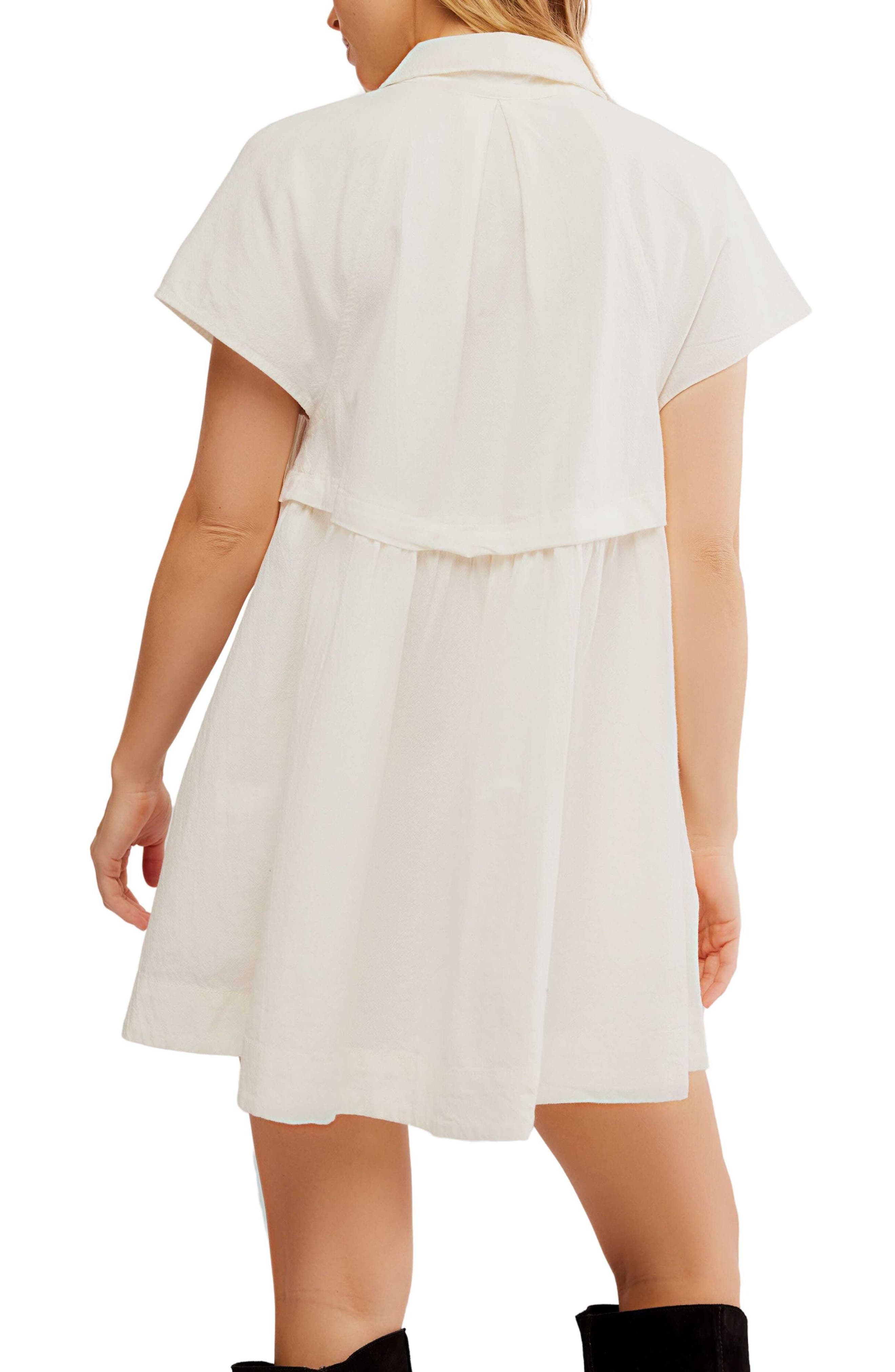 free people ronnie poplin mini dress Free People Ronnie Poplin Mini Dress Garden Snake LG (Women's 12) at Amazon Women's Clothing store