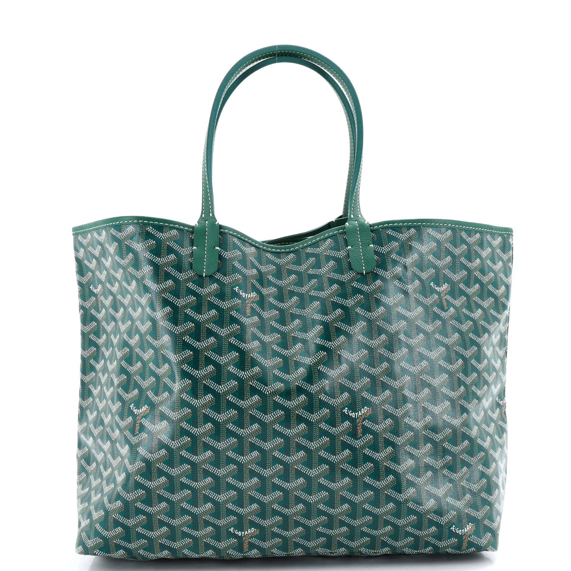 Pre-Owned Goyard Saint Louis Tote Coated Canvas PM, Main, color, Green