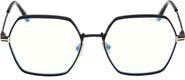 TOM FORD 56mm Geometric Blue Light Blocking Optical Glasses