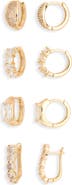NATASHA 4-Pack Mini Huggie Hoop Earrings