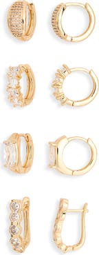 NATASHA 4-Pack Mini Huggie Hoop Earrings
