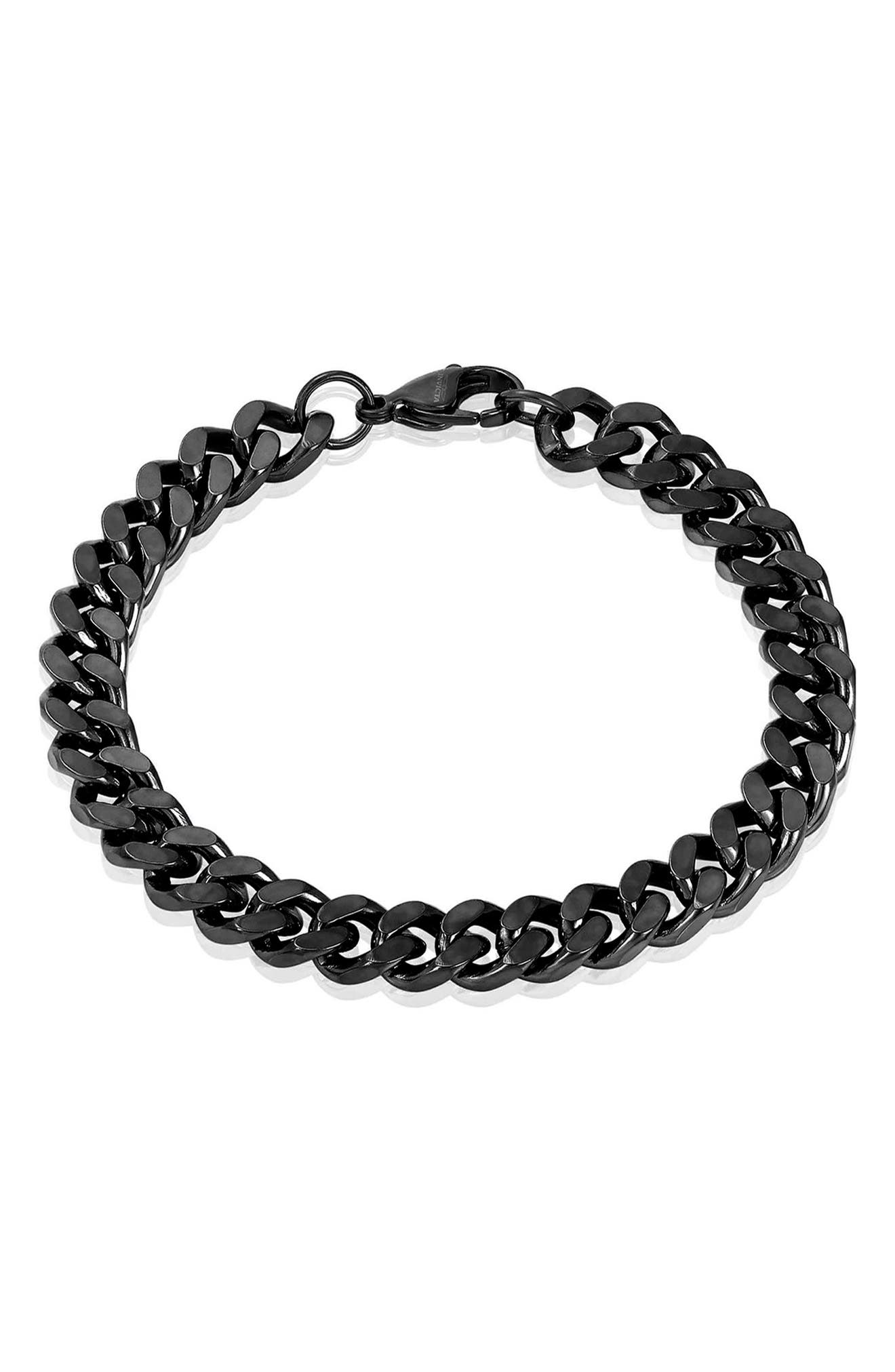 INVICTA Mens' 8.5mm Curb Chain Link Bracelet