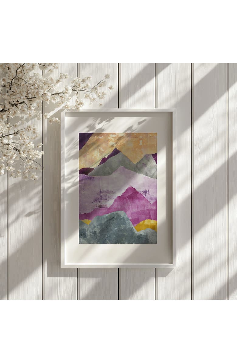 Artxtiles Sunset Mountains Framed Print, Alternate, color, Multi