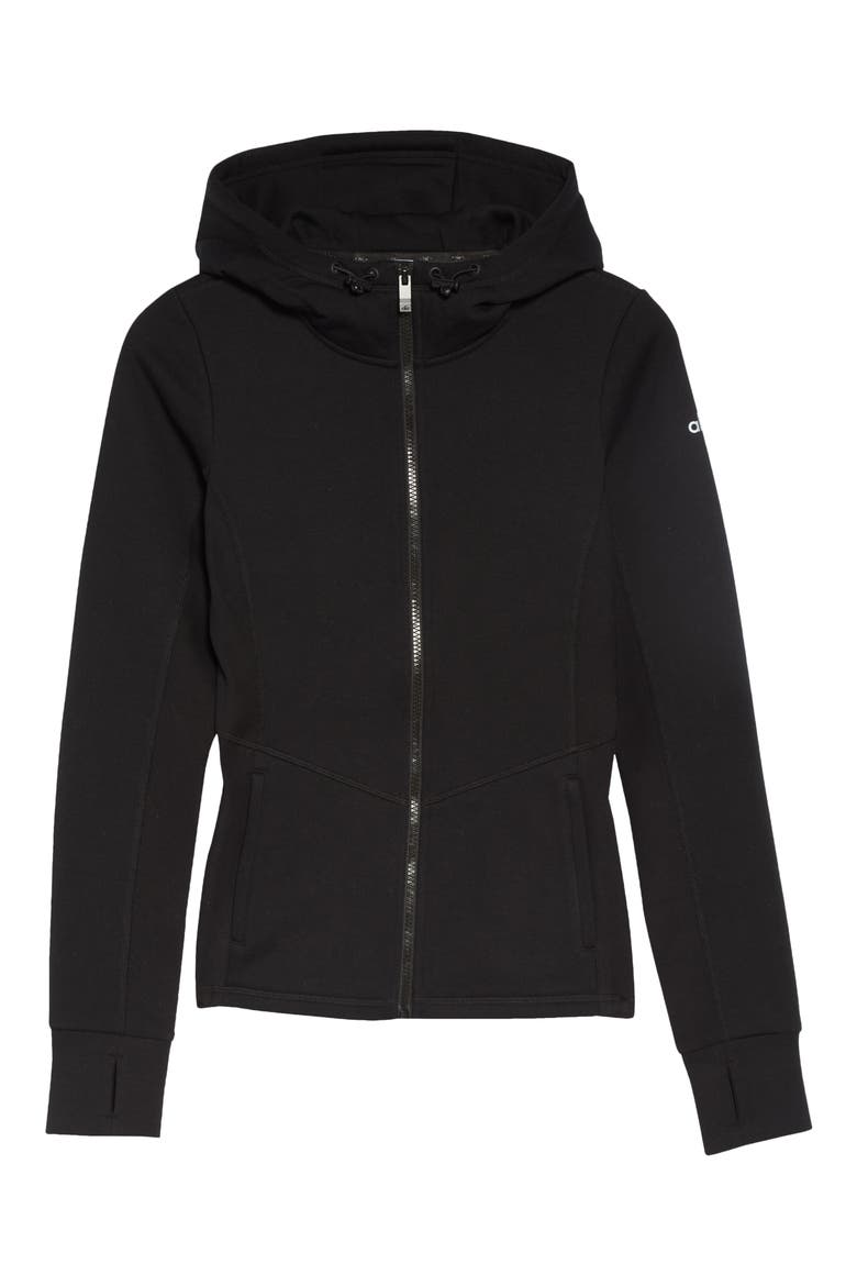 Foundation Zip Hoodie, Alternate, color, BLACK