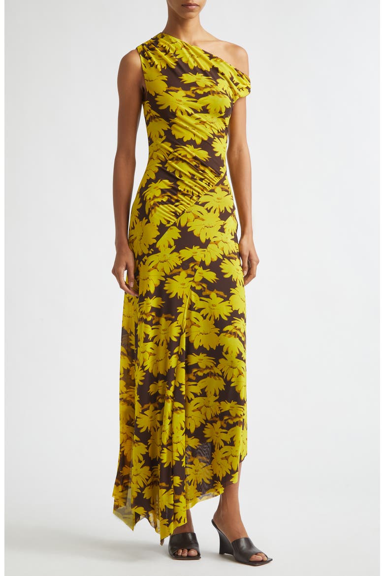 Amaris Floral Print Maxi Dress, Main, color, GOLDEN DAISY