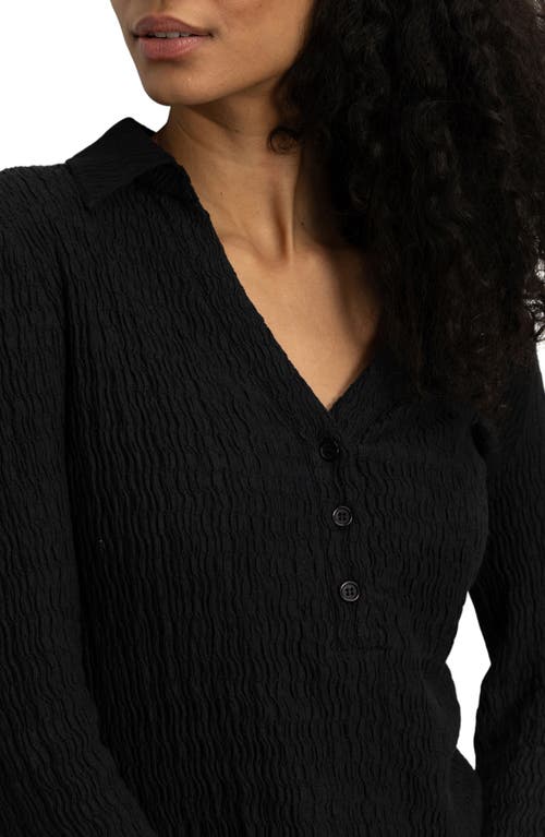 Sanctuary Texture Top In Black