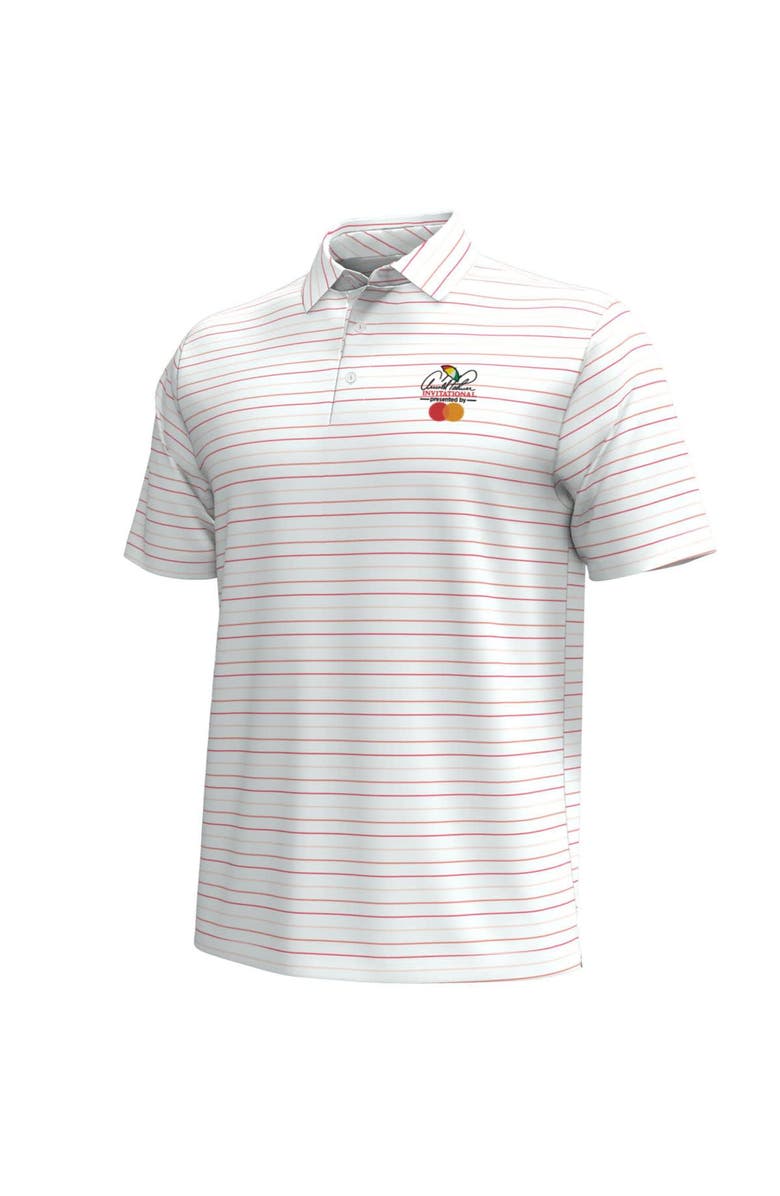 Under Armour Men's Under Armour  White Arnold Palmer Invitational T2 Green Trace Stripe Polo, Main, color, 