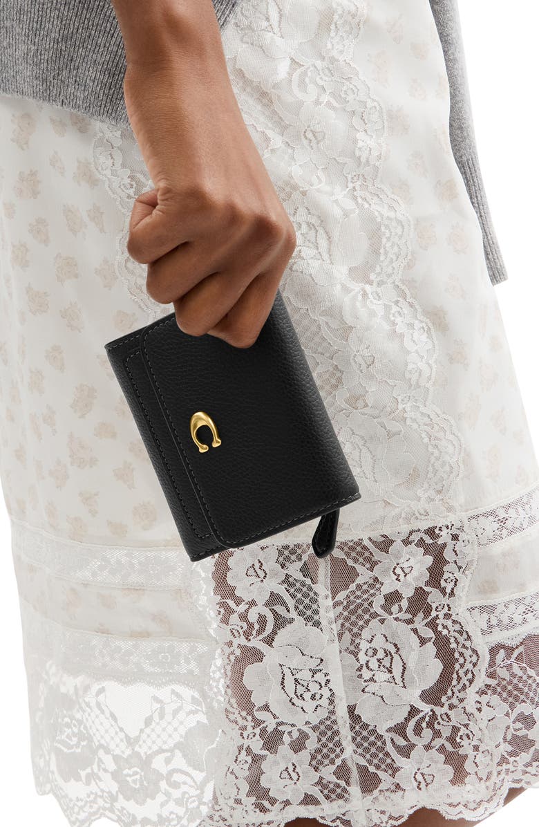 COACH Essential Polished Pebble Leather Wallet, Alternate, color, 