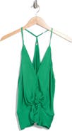 Young, Fabulous & Broke Florence Twist Front Hammered Satin Camisole