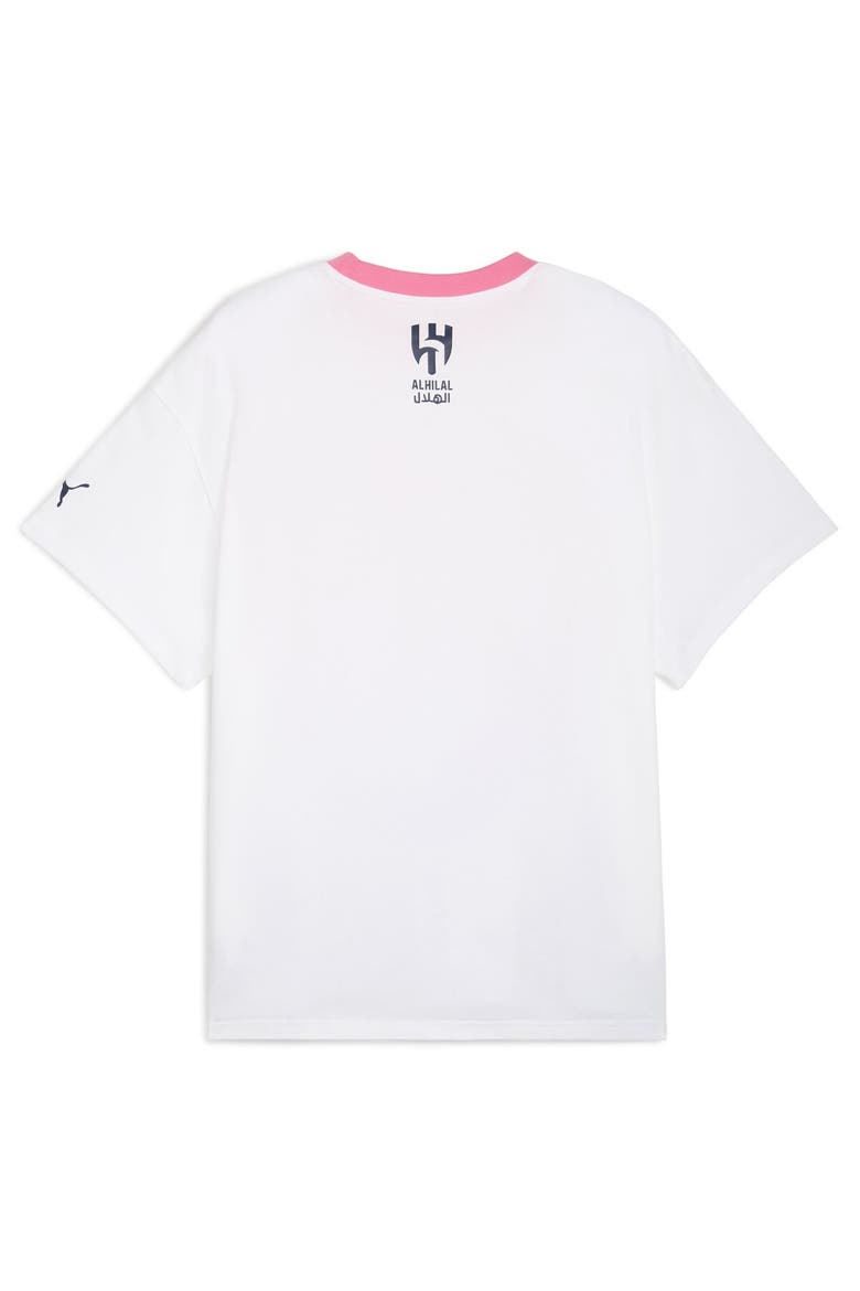 Men's Puma White Al Hilal 2025 FIFA Club World Cup Hoops T-Shirt, Alternate, color, White
