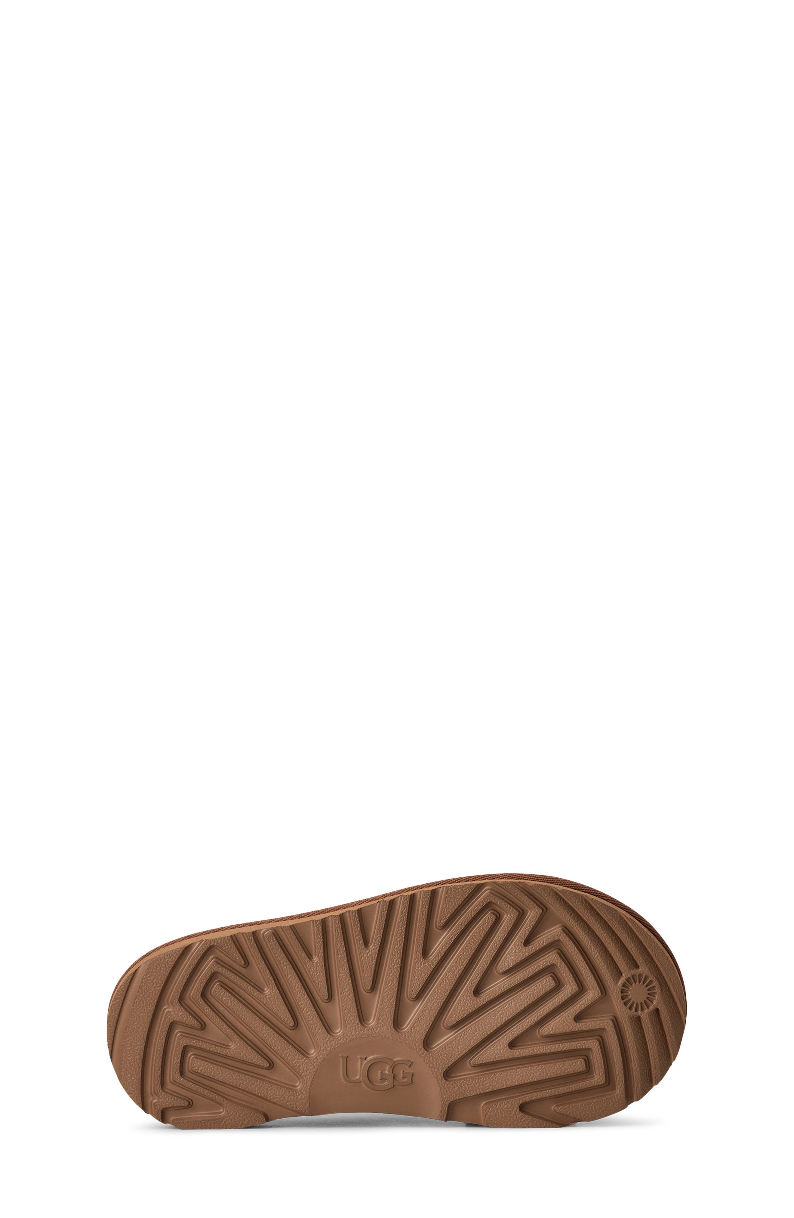 UGG<sup>®</sup> Kids' Greenport Genuine Shearling Lined Slide Sandal, Alternate, color, Chestnut