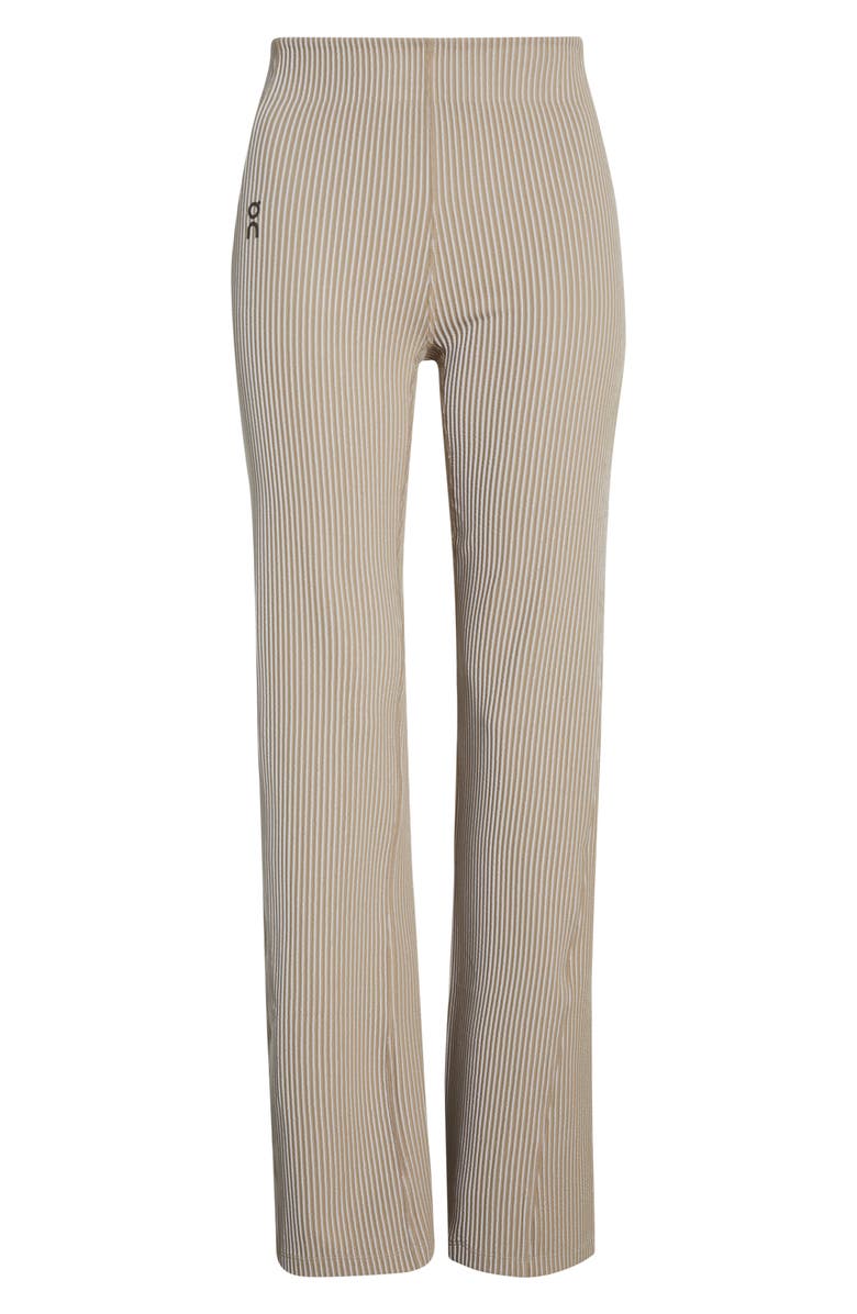 On All Day Ribbed High Waist Pants, Alternate, color, Desert/ White