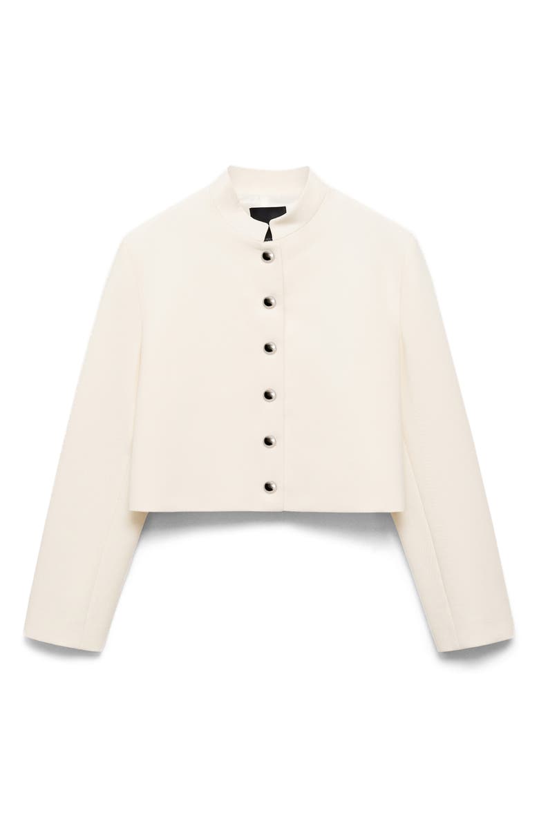 MANGO Mandarin Collar Crop Jacket, Alternate, color, 